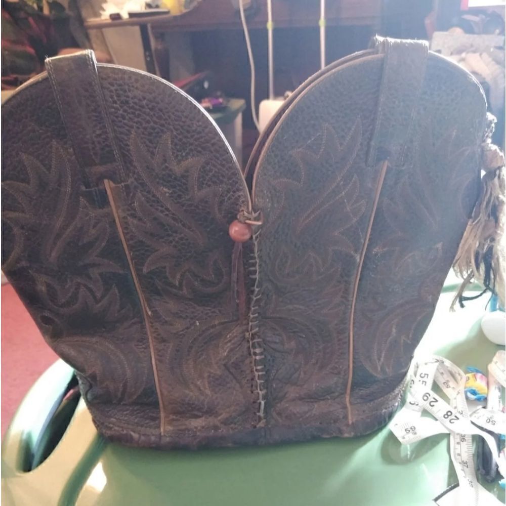 Leather boot purse  
